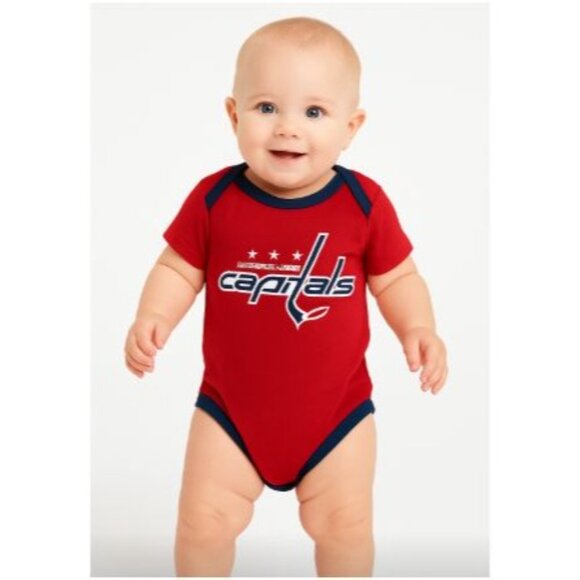 Washington Capitals Baby Boy 3pk Game Winner Onesies 12 Months - Picture 2 of 9